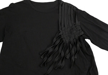 B Yohji Yamamoto Intrecciato Paneled Top Black Size 2