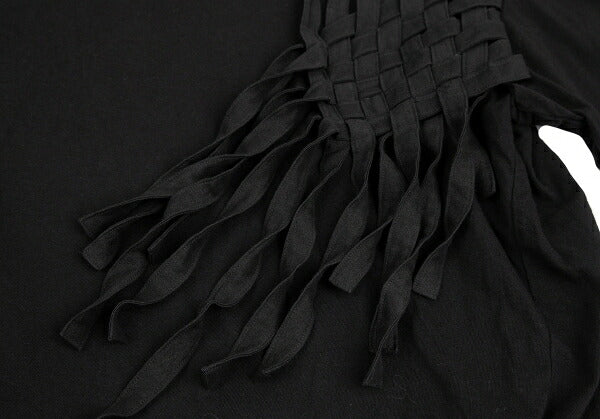 B Yohji Yamamoto Intrecciato Paneled Top Black Size 2