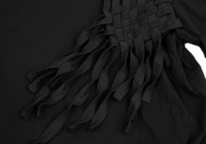 B Yohji Yamamoto Intrecciato Paneled Top Black Size 2
