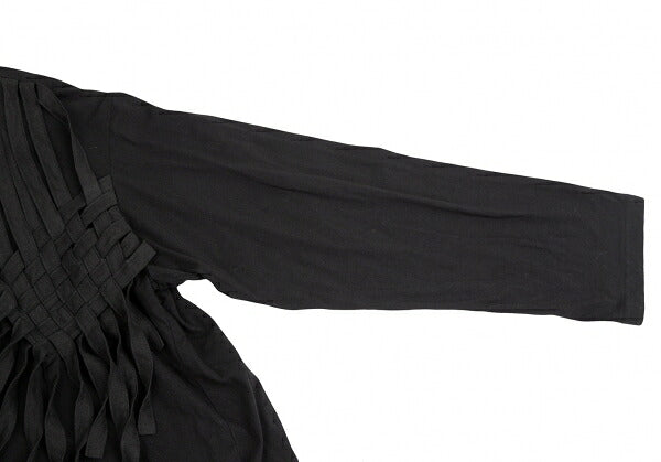 B Yohji Yamamoto Intrecciato Paneled Top Black Size 2