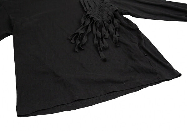 B Yohji Yamamoto Intrecciato Paneled Top Black Size 2