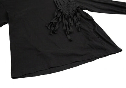 B Yohji Yamamoto Intrecciato Paneled Top Black Size 2