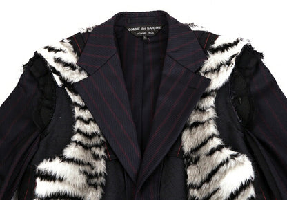 COMME des GARCONS HOMME PLUS 18SS Faux Jacket Blue Size XS