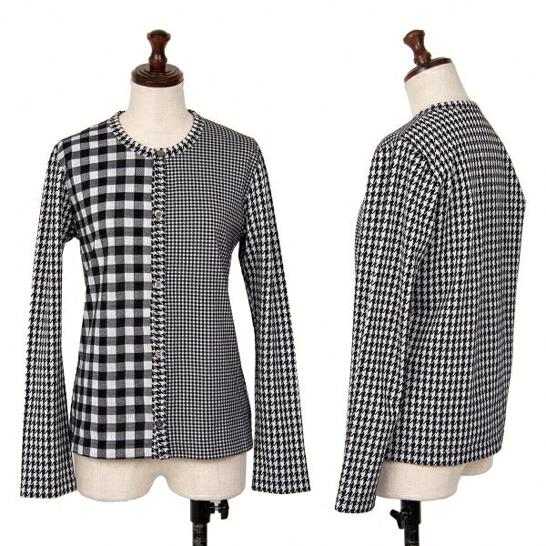 COMME des GARCONS Houndstooth Check Cardigan Gray Size S