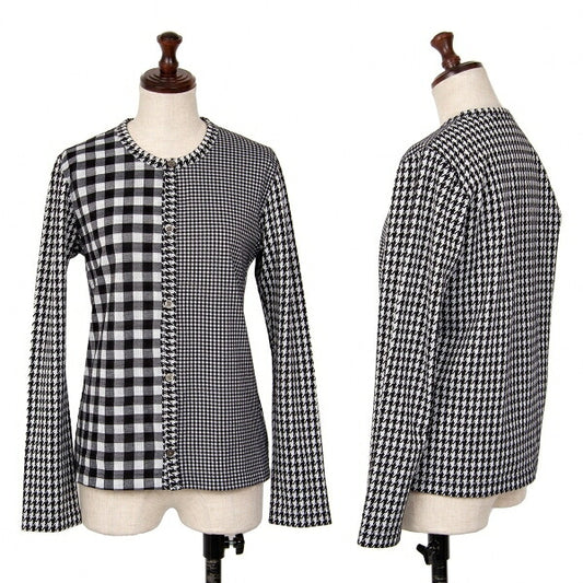 COMME des GARCONS Houndstooth Check Cardigan Gray Size S
