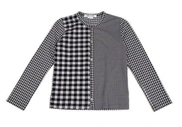 COMME des GARCONS Houndstooth Check Cardigan Gray Size S
