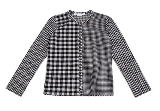 COMME des GARCONS Houndstooth Check Cardigan Gray Size S