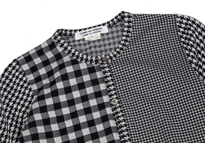 COMME des GARCONS Houndstooth Check Cardigan Gray Size S