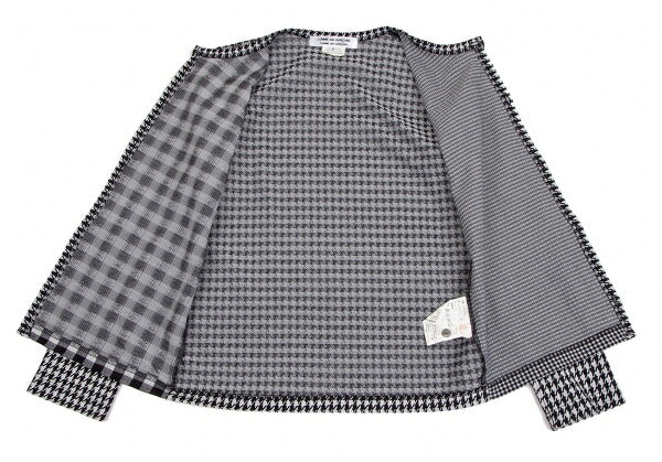 COMME des GARCONS Houndstooth Check Cardigan Gray Size S