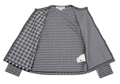 COMME des GARCONS Houndstooth Check Cardigan Gray Size S