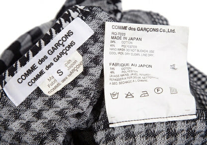 COMME des GARCONS Houndstooth Check Cardigan Gray Size S