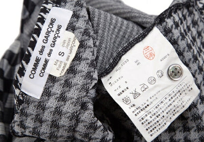 COMME des GARCONS Houndstooth Check Cardigan Gray Size S