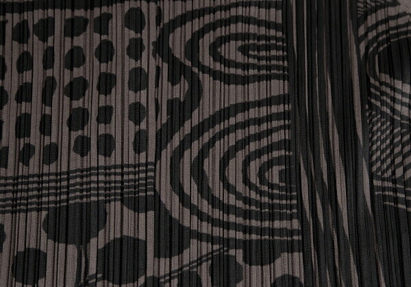 PLEATS PLEASE Multi-Pattern Print Jacket Brown Size 4