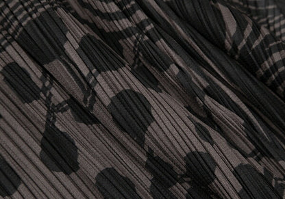 PLEATS PLEASE Multi-Pattern Print Jacket Brown Size 4