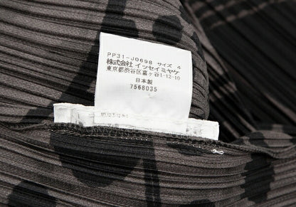 PLEATS PLEASE Multi-Pattern Print Jacket Brown Size 4