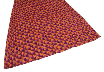 PLEATS PLEASE Geometric Print Pleated Skirt Orange Size 3