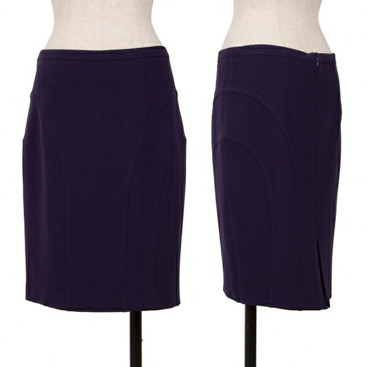 Jean Paul GAULTIER FEMME Stretch Wool Skirt Purple Size 42