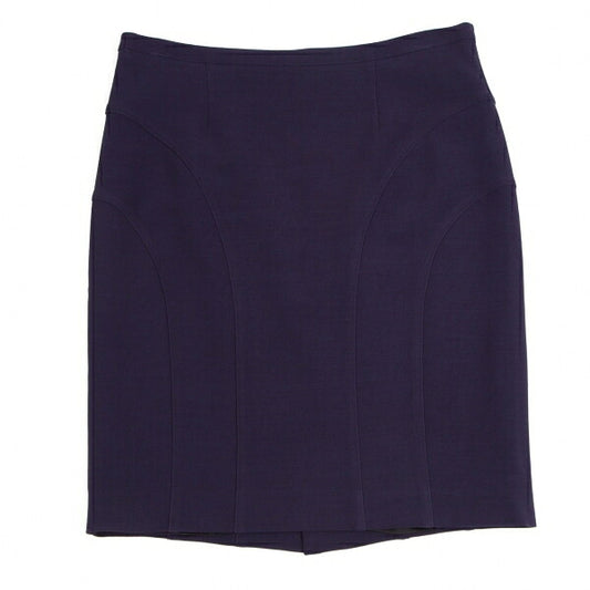 Jean Paul GAULTIER FEMME Stretch Wool Skirt Purple Size 42