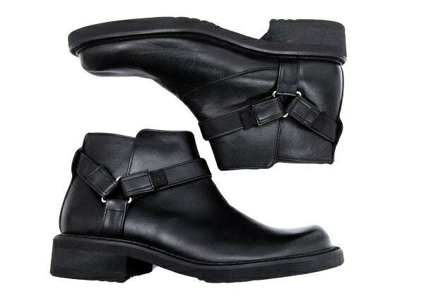 Jean Paul GAULTIER Leather Ring Belt Boots Black Size 25cm