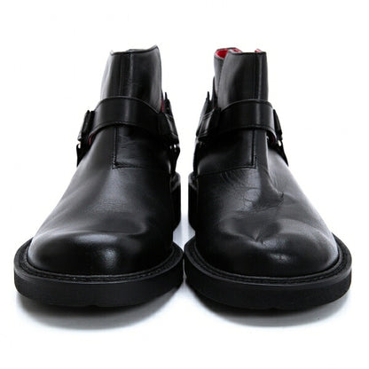 Jean Paul GAULTIER Leather Ring Belt Boots Black Size 25cm
