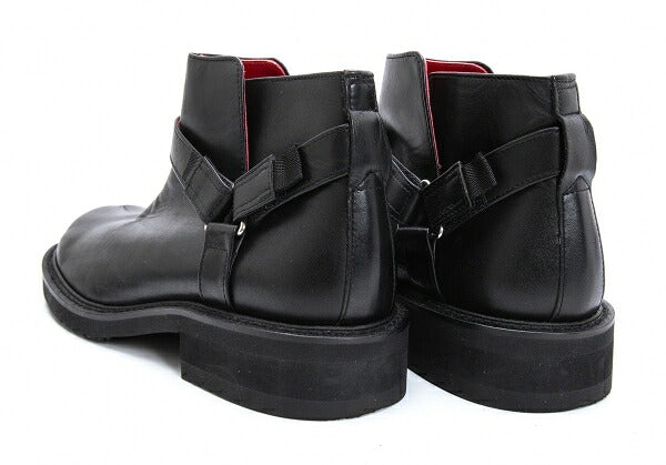 Jean Paul GAULTIER Leather Ring Belt Boots Black Size 25cm