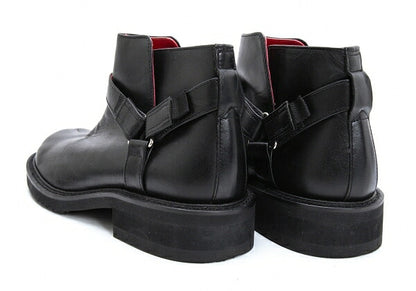 Jean Paul GAULTIER Leather Ring Belt Boots Black Size 25cm