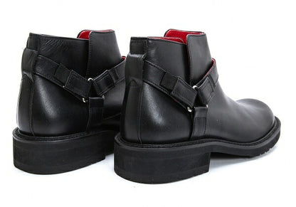 Jean Paul GAULTIER Leather Ring Belt Boots Black Size 25cm