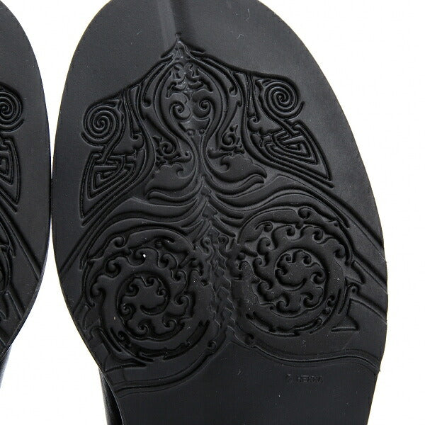 Jean Paul GAULTIER Leather Ring Belt Boots Black Size 25cm