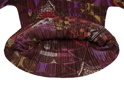 PLEATS PLEASE Multi-Pattern Pleated Top Brown Size 3