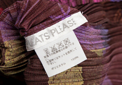 PLEATS PLEASE Multi-Pattern Pleated Top Brown Size 3