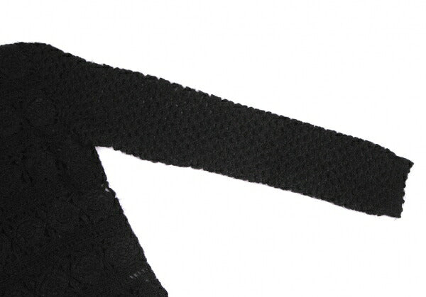 ISSEY MIYAKE I.S. Wool Flower Knit Sweater Black Size M