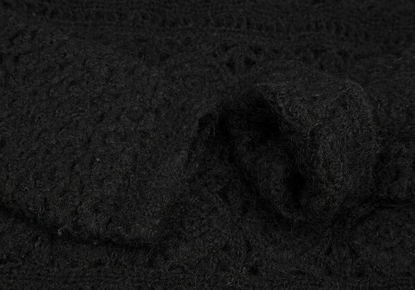 ISSEY MIYAKE I.S. Wool Flower Knit Sweater Black Size M