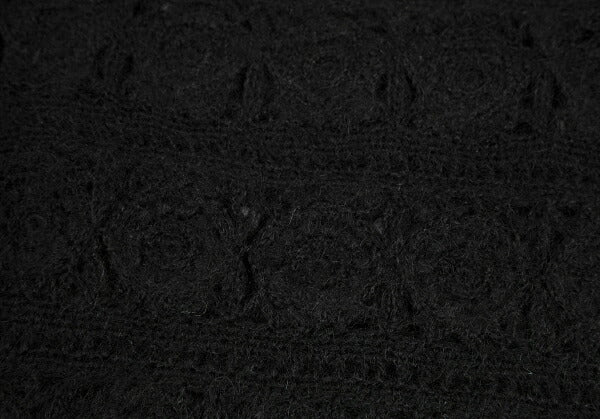 ISSEY MIYAKE I.S. Wool Flower Knit Sweater Black Size M