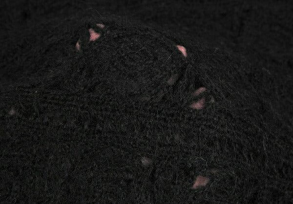 ISSEY MIYAKE I.S. Wool Flower Knit Sweater Black Size M