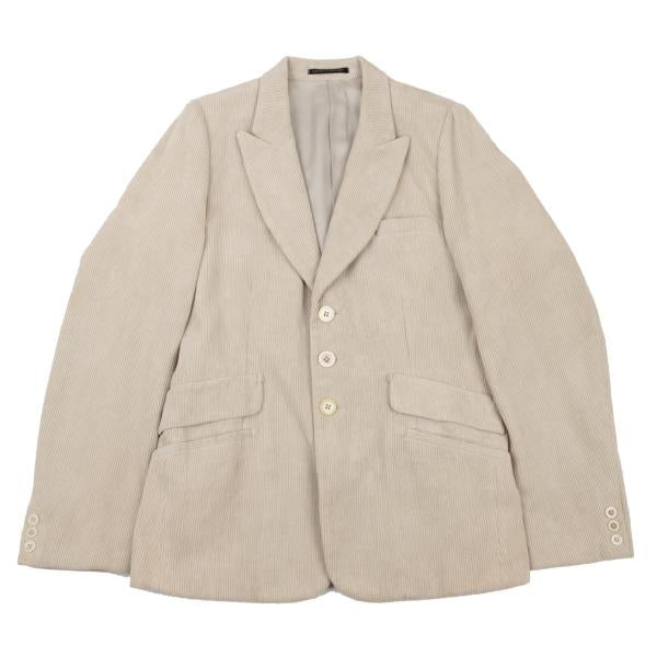 Yohji Yamamoto POUR HOMME Corduroy 3B Jacket Beige Size M