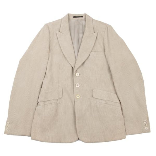 Yohji Yamamoto POUR HOMME Corduroy 3B Jacket Beige Size M