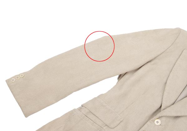 Yohji Yamamoto POUR HOMME Corduroy 3B Jacket Beige Size M