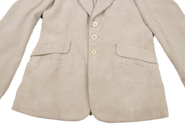 Yohji Yamamoto POUR HOMME Corduroy 3B Jacket Beige Size M