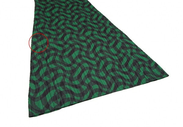 PLEATS PLEASE Pleated Weaving Check Green Black Dress Size 2