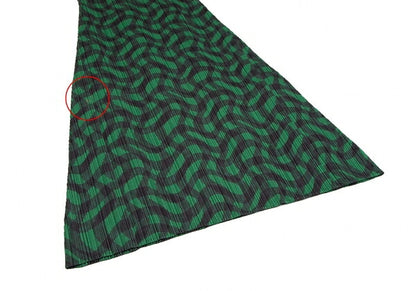 PLEATS PLEASE Pleated Weaving Check Green Black Dress Size 2