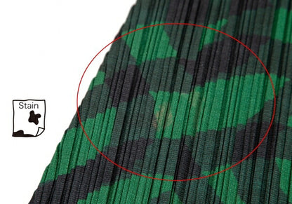 PLEATS PLEASE Pleated Weaving Check Green Black Dress Size 2