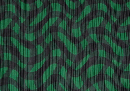 PLEATS PLEASE Pleated Weaving Check Green Black Dress Size 2