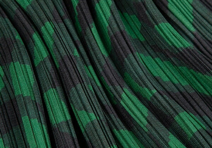 PLEATS PLEASE Pleated Weaving Check Green Black Dress Size 2