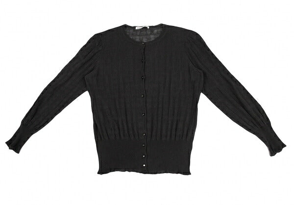 MINA PERHONEN 20SS Cotton Silk Knit Cardigan Gray Size 38