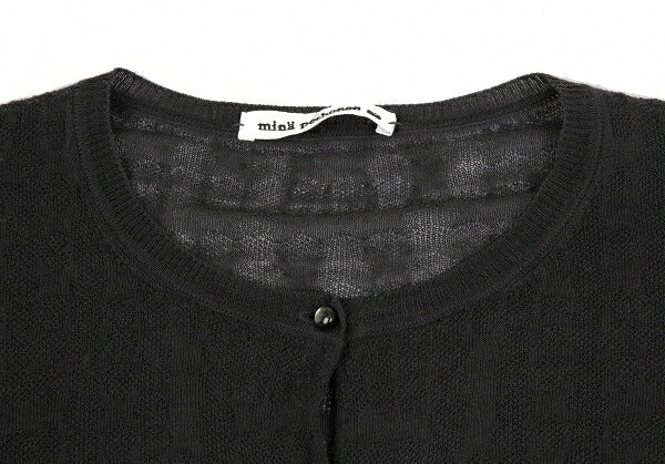 MINA PERHONEN 20SS Cotton Silk Knit Cardigan Gray Size 38