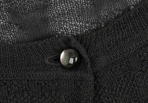 MINA PERHONEN 20SS Cotton Silk Knit Cardigan Gray Size 38