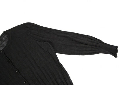 MINA PERHONEN 20SS Cotton Silk Knit Cardigan Gray Size 38