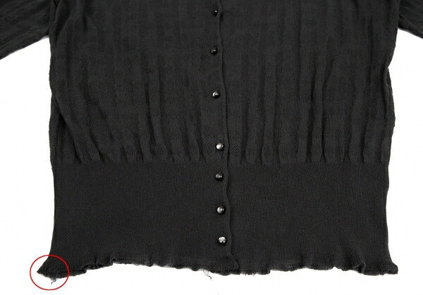 MINA PERHONEN 20SS Cotton Silk Knit Cardigan Gray Size 38