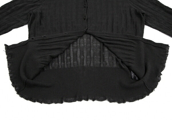 MINA PERHONEN 20SS Cotton Silk Knit Cardigan Gray Size 38