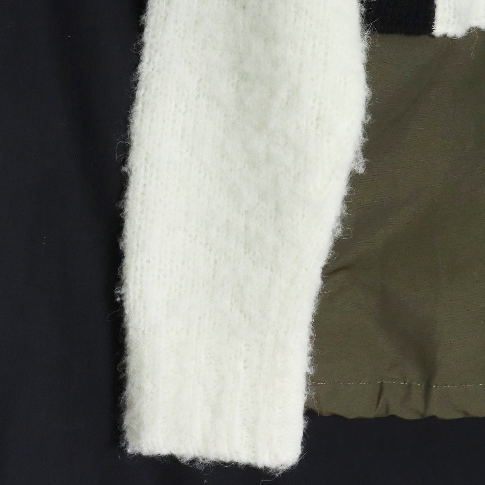 SACAI 21AW Wool Knit Alpaca Blend Docking Jacket Size 1